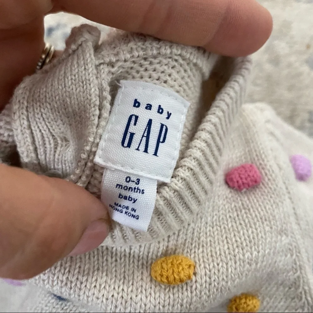 Gap Baby Popcorn Sweater Dress girl 0/3m